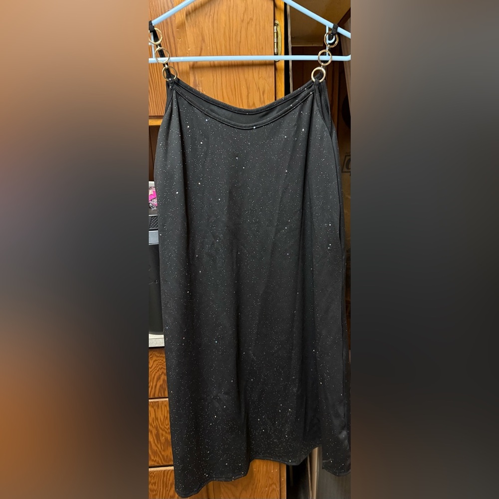 Black Sparkle Midi Dress